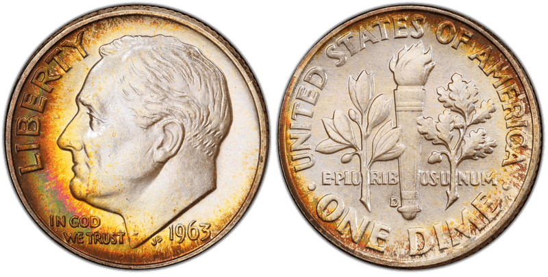 1963 Roosevelt Dime