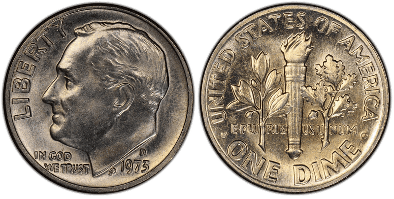 1973 Roosevelt Dime
