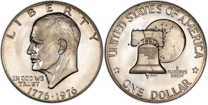 1976 Proof No S Type 2 - Silver Eisenhower Dollar