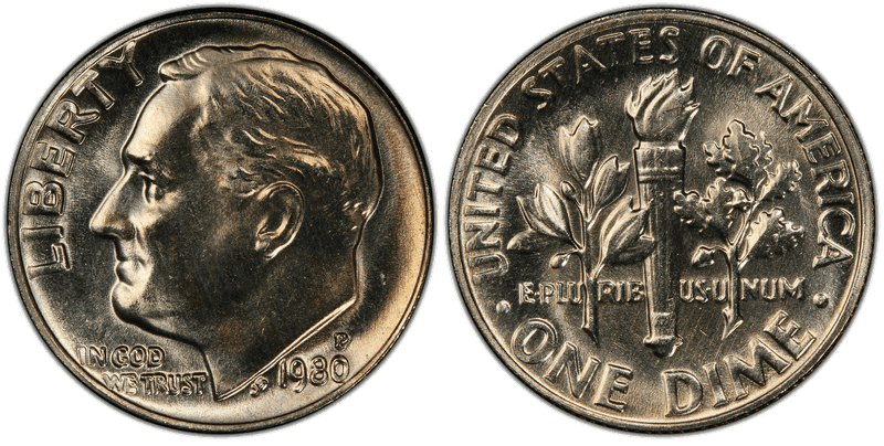 1980 (P) Roosevelt Dime