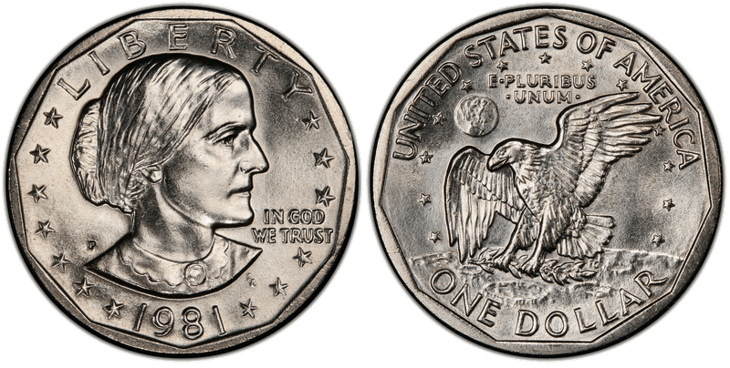 1981 (P) Susan B. Anthony Dollar