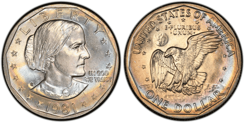 1981 (S) Susan B. Anthony Dollar
