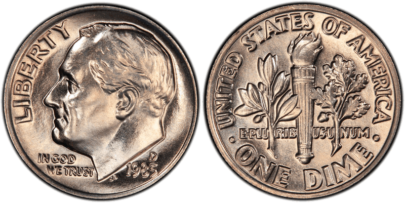 1985 Roosevelt Dime