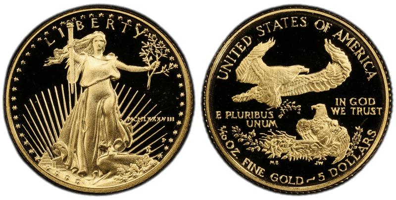 1988 (P) Proof American Eagle Five Dollar Gold