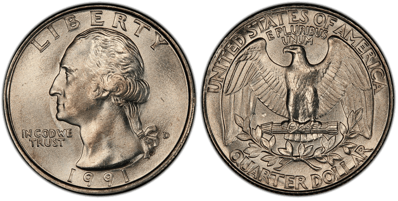 1991 Washington Quarter