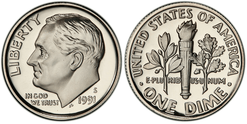 1991 (S) Proof Roosevelt Dime