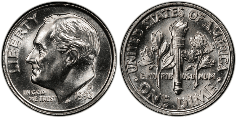 1992 (P) Roosevelt Dime