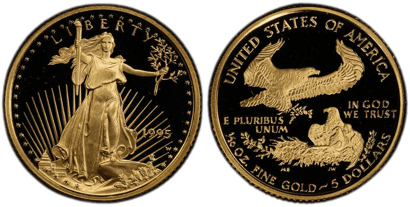 1995 (W) Proof American Eagle Five Dollar Gold