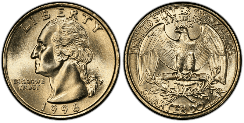 1996 (P) Washington Quarter