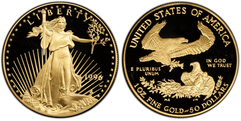 1996 (W) Proof American Eagle Fifty Dollar Gold