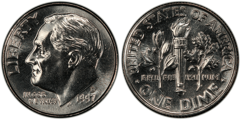 1997 Roosevelt Dime