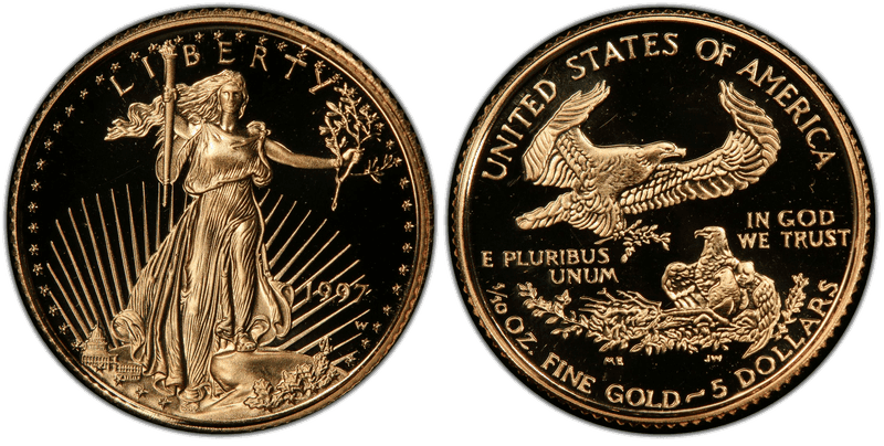 1997 (W) Proof American Eagle Five Dollar Gold