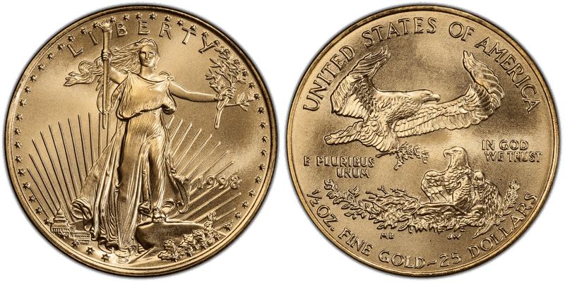 1998 American Eagle Twenty Five Dollar Gold