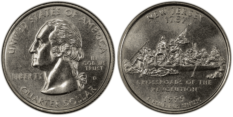 1999 (D) New Jersey State Quarter