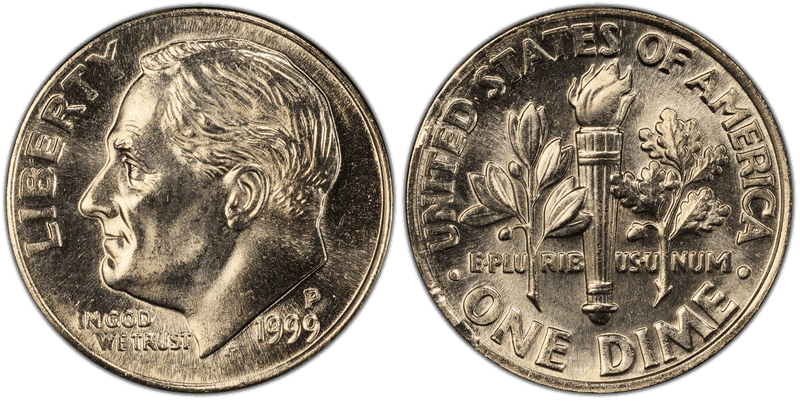 1999 (P) Roosevelt Dime