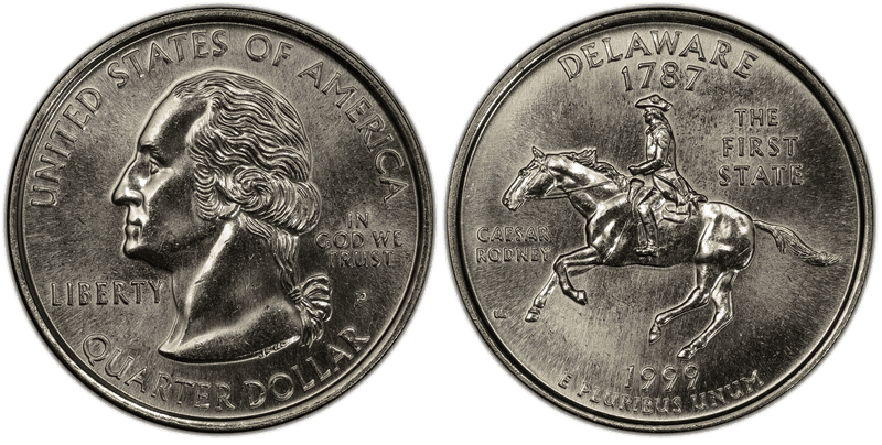 1999 (P) Delaware State Quarter