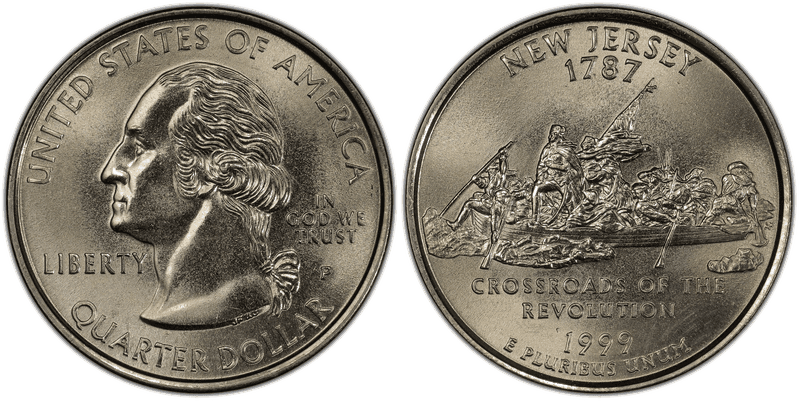 1999 (P) New Jersey State Quarter