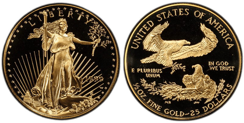 1999 (W) Proof American Eagle Twenty Five Dollar Gold