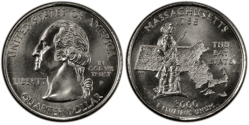 2000 (P) Massachusetts State Quarter