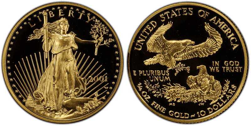 2001 (W) Proof American Eagle Ten Dollar Gold