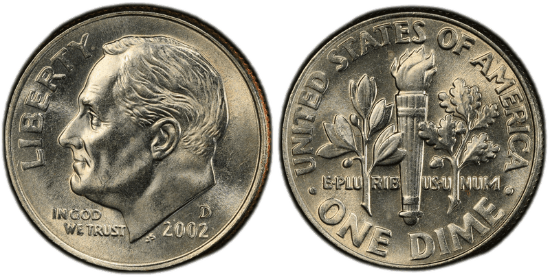 2002 Roosevelt Dime
