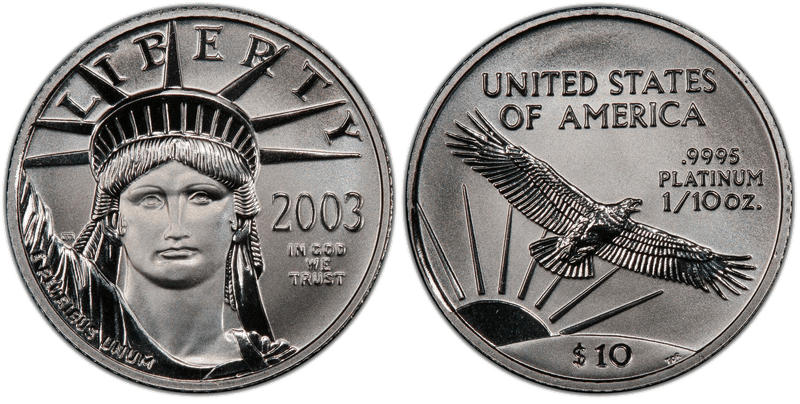 2003 American Eagle Ten Dollar Platinum