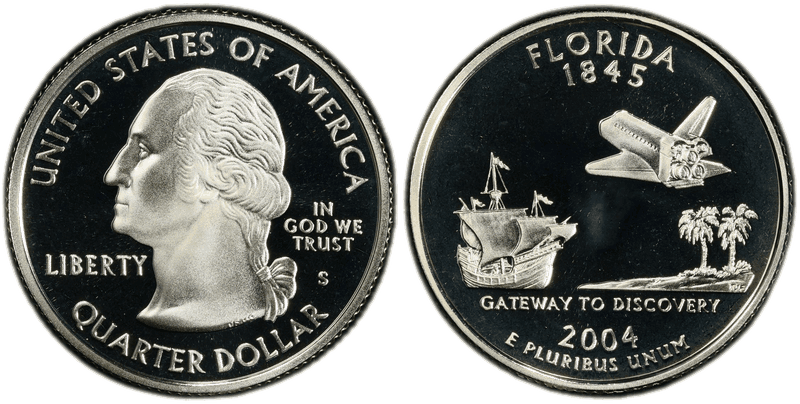 2004 (S) Proof Florida Silver State Quarter