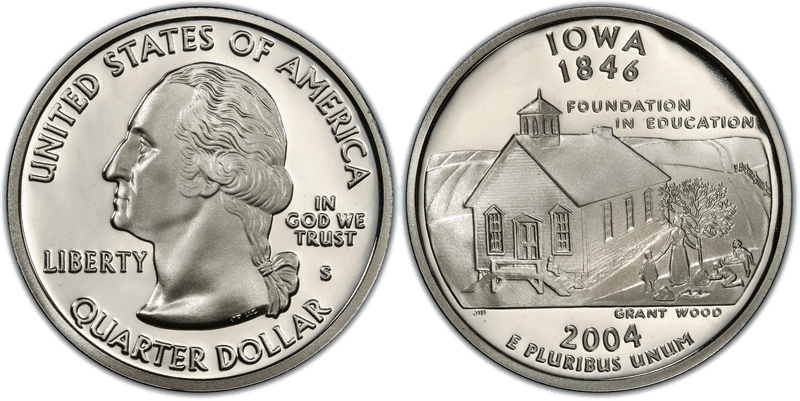 2004 (S) Proof Iowa Silver State Quarter