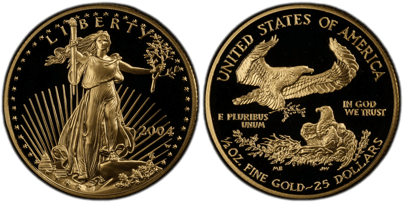 2004 (W) Proof American Eagle Twenty Five Dollar Gold