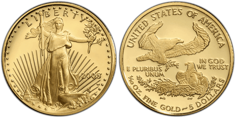 2005 (W) Proof American Eagle Five Dollar Gold