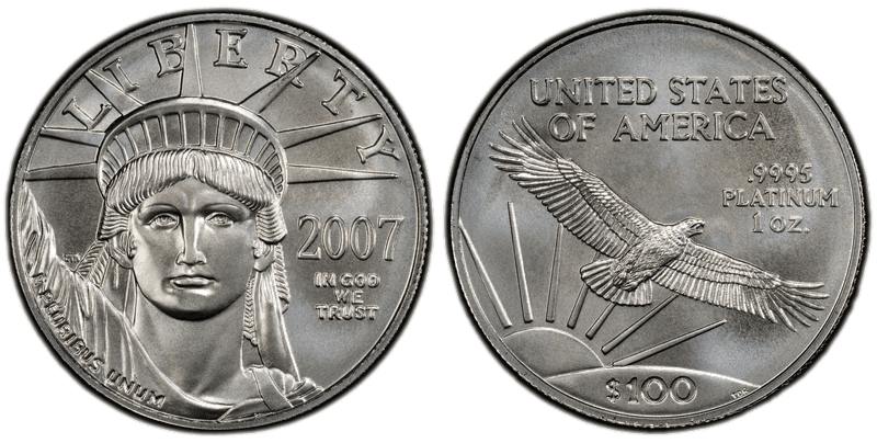 2007 American Eagle One Hundred Dollar Platinum