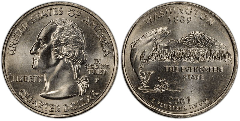 2007 (P) Washington State Quarter