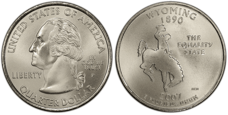 2007 (P) Wyoming Satin Finish State Quarter