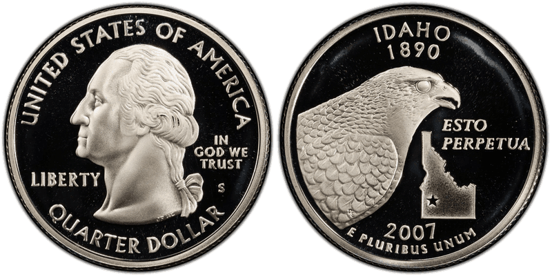 2007 (S) Proof Idaho Silver State Quarter
