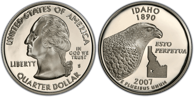 2007 (S) Proof Idaho State Quarter