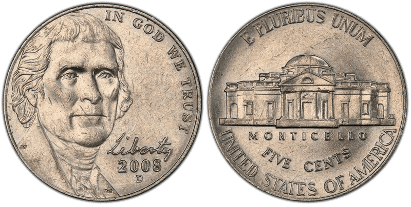 2008 Jefferson Nickel