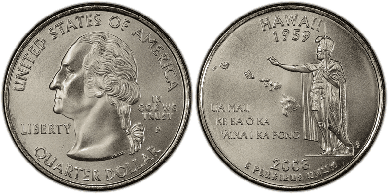 2008 (P) Hawaii Satin Finish State Quarter