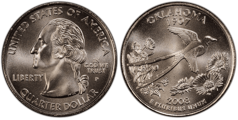 2008 (P) Oklahoma Satin Finish State Quarter
