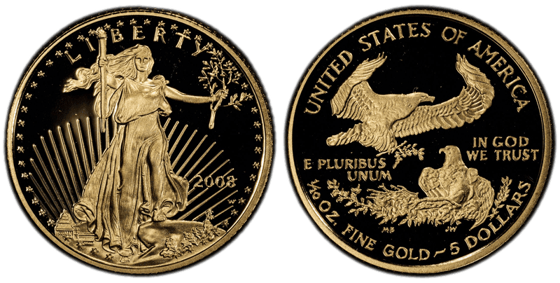 2008 (W) Proof American Eagle Five Dollar Gold