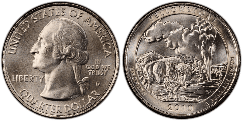 2010 (D) Yellowstone National Park Quarter
