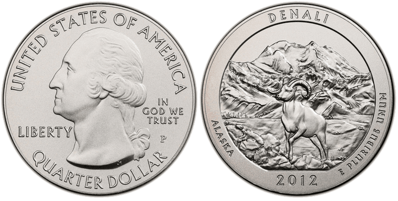 2012 (P) Burnished Denali National Park 5 oz Silver