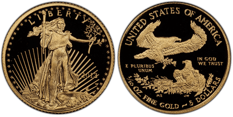 2013 (W) Proof American Eagle Five Dollar Gold