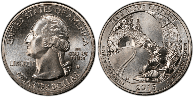 2015 (S) Blue Ridge Parkway National Park Quarter