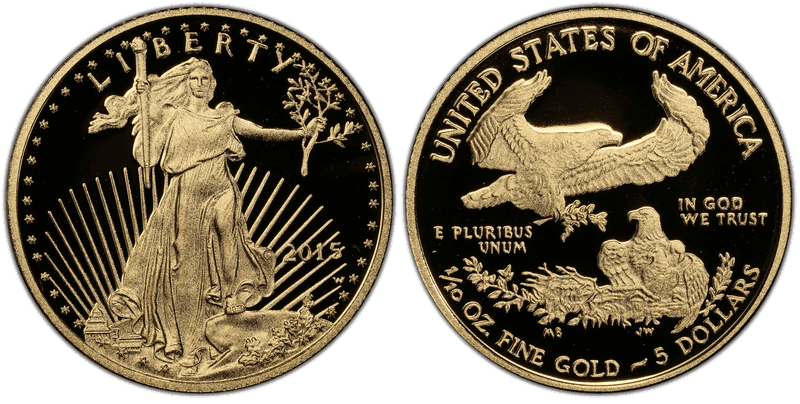 2015 (W) Proof American Eagle Five Dollar Gold