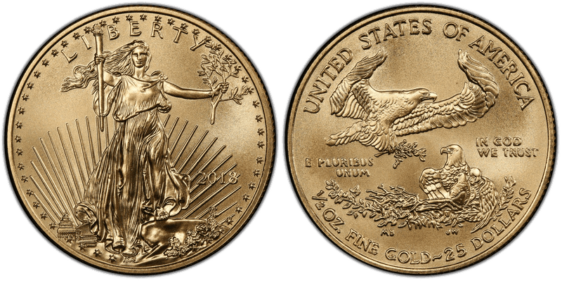2018 American Eagle Twenty Five Dollar Gold
