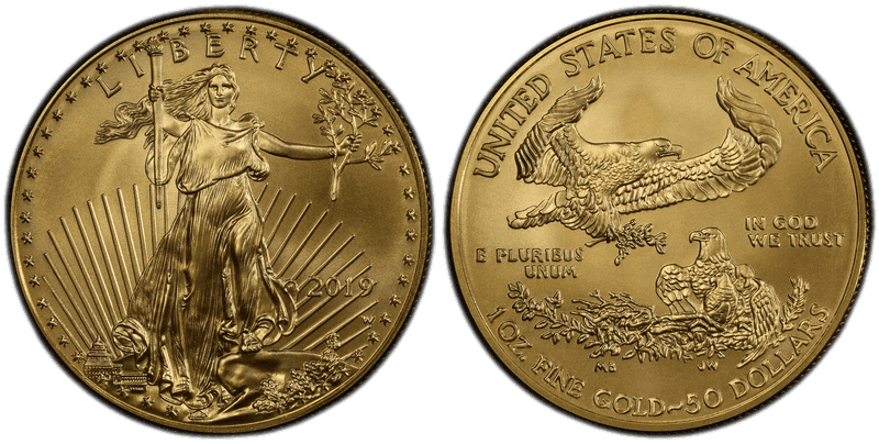 2019 (W) Burnished American Eagle Fifty Dollar Gold