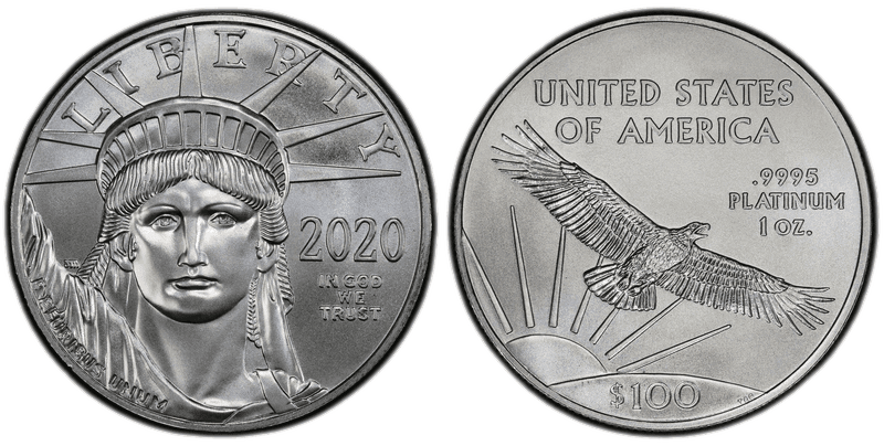 2020 American Eagle One Hundred Dollar Platinum