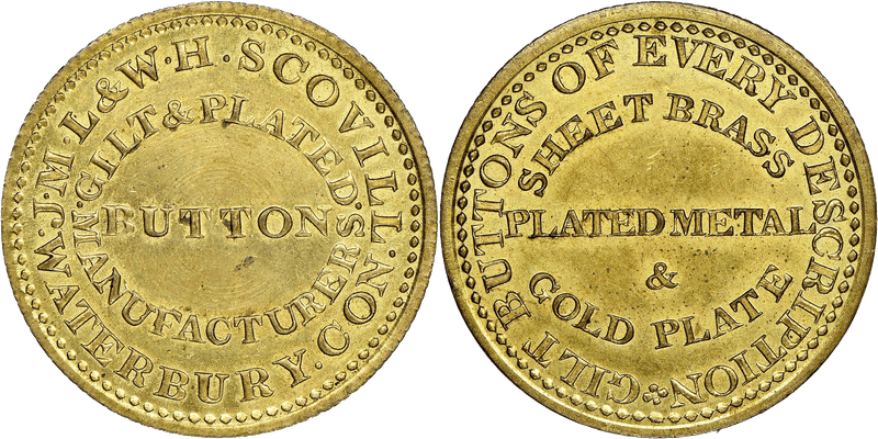 (1830s) Token HT-107, Waterbury CT