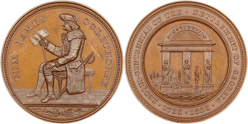 1883 So-Called Dollar HK-595b, Georgia Settlement Sesquicentennial