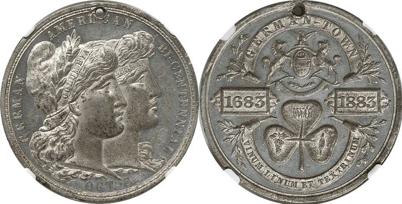 1883 So-Called Dollar HK-597, German-American Bicentennial